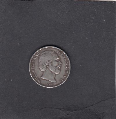 Beschrijving: 1/2 Gulden WILLEM III